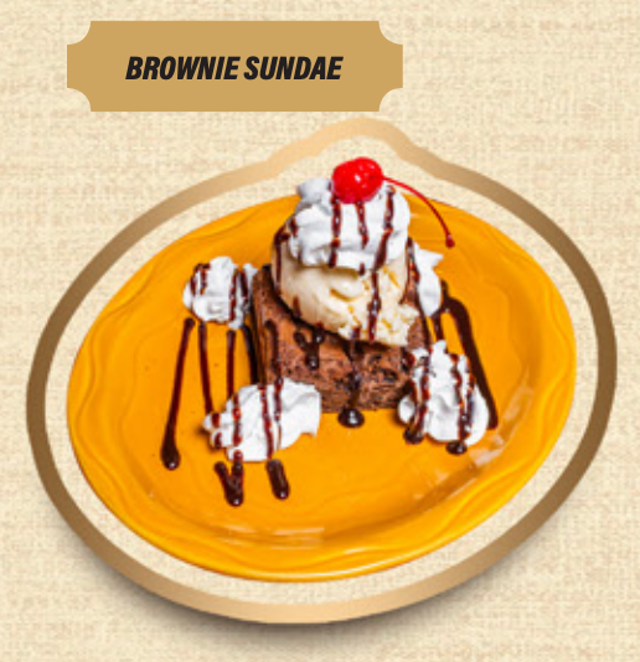 Brownie Sundae.