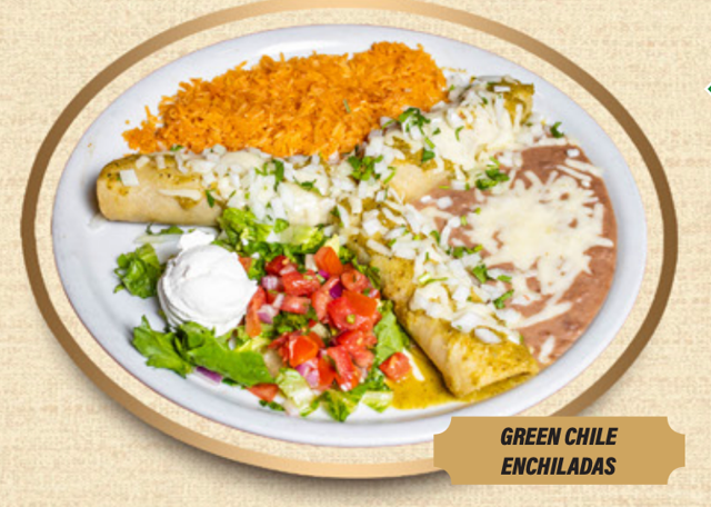 Green Chile Enchiladas.