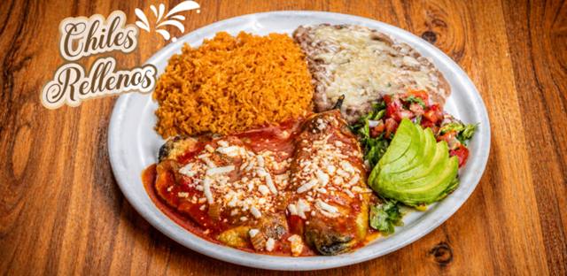 Chiles Rellenos (Cheese-Stuffed Poblano Peppers).
