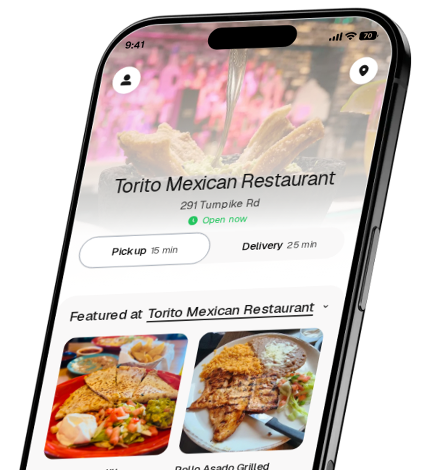 Torito Mexican Restaurant app preview